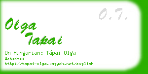 olga tapai business card